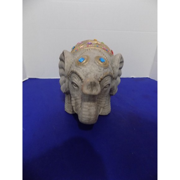 NEW Ceramic Circus Indian Elephant Statue Figurine - Picture 6 of 6